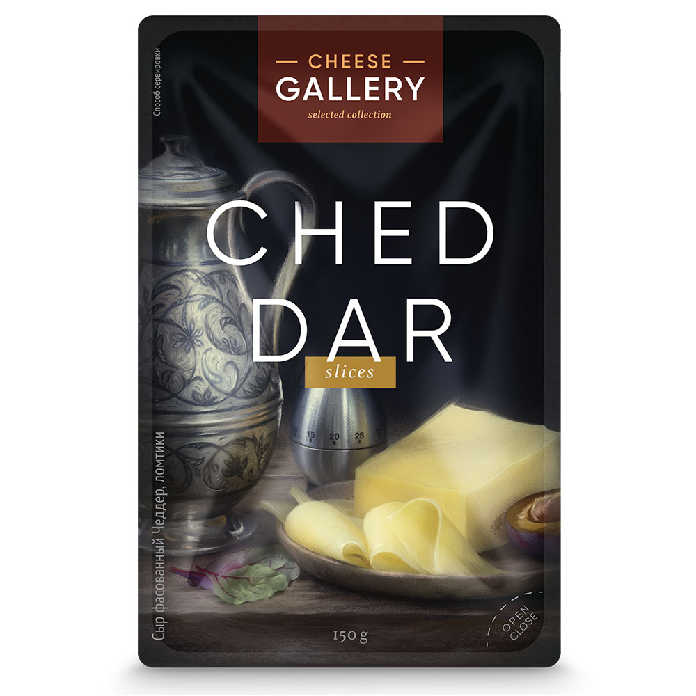 Сыр Cheese Gallery Чеддер нарезка, 150 г
