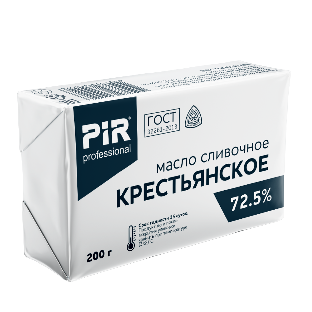 Масло крестьянское PIR Professional 72,5%, 200г, 200 г