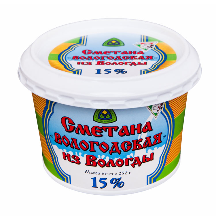 Sour cream "Vologda", 15%, 250 g