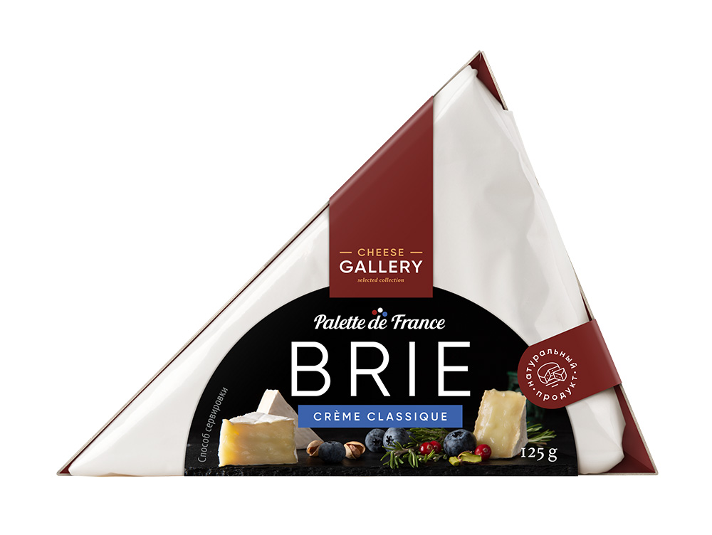 Сыр Cheese Gallery мягкий с белой плесенью Бри «Крэм Классик», 125г, 125 г