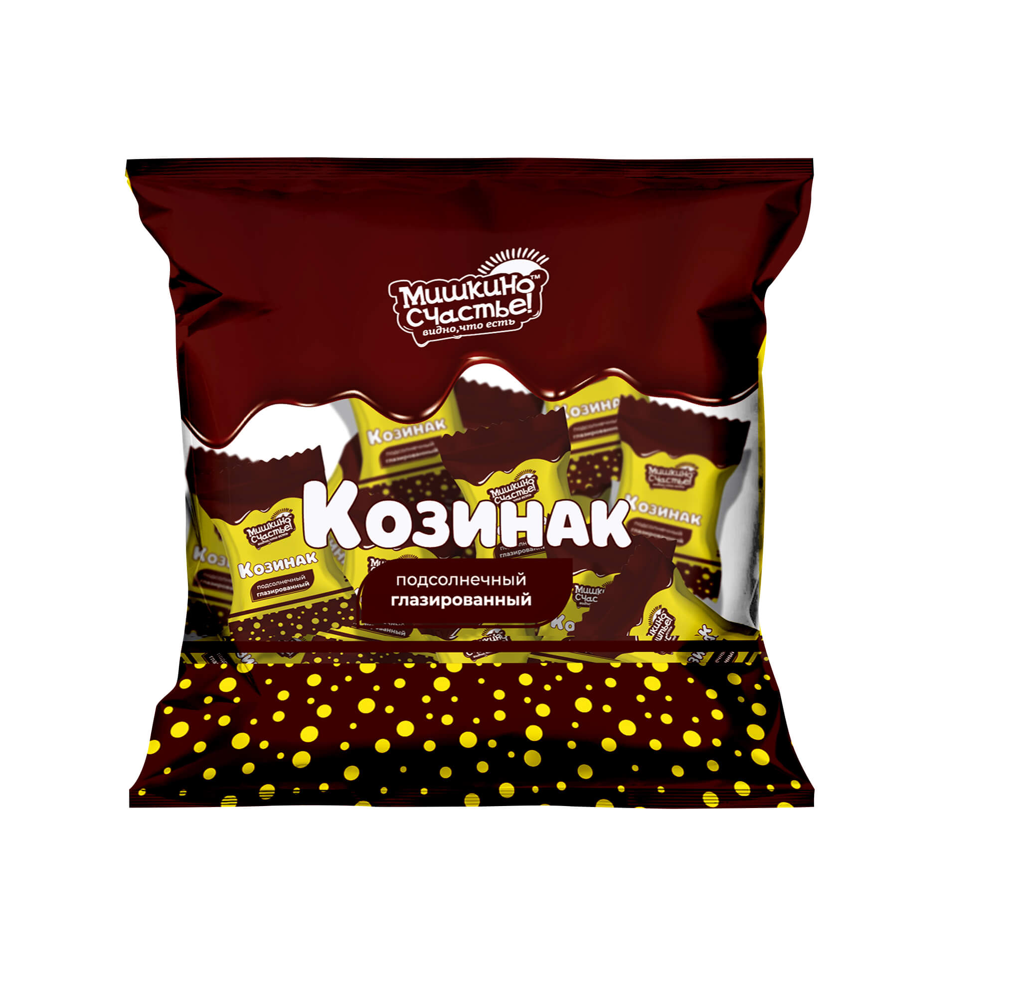 Sunflower brittle covered with glaze "Mishkino happiness" 240 g. (24), 240 g.