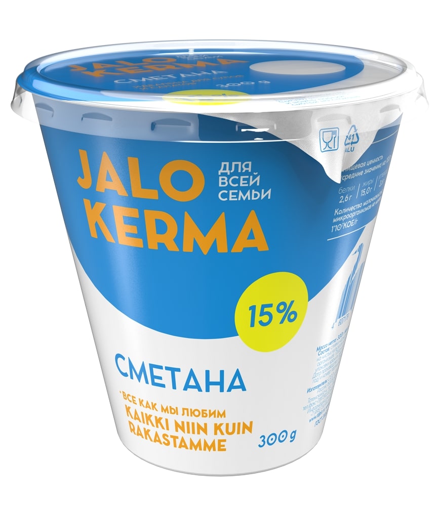 Sour cream JALO KERMA, 15%