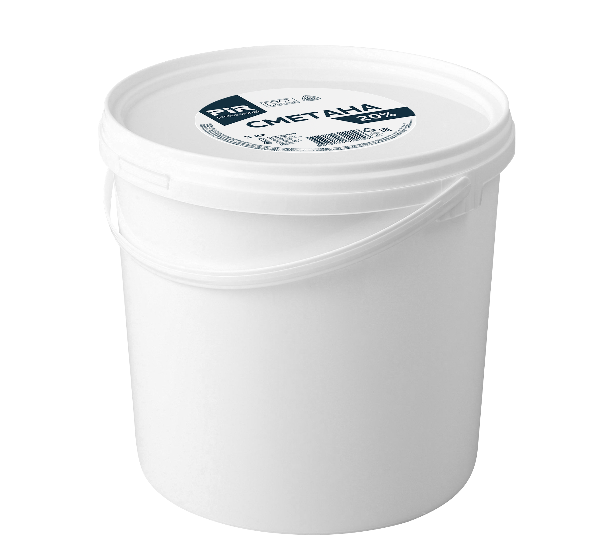 Sour cream PIR Professional, 20% (bucket), 3000 g