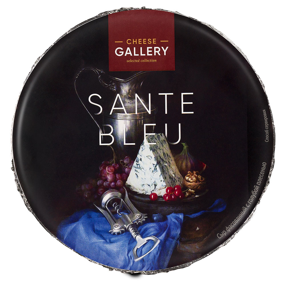 Сыр с голубой плесенью 50% Sante Bleu Cheese Gallery, круг, ~1,4 кг