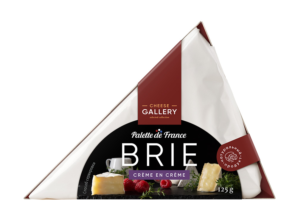 Сыр Cheese Gallery мягкий с белой плесенью  Бри Сливочный «Крэм ан крэм», 125г
