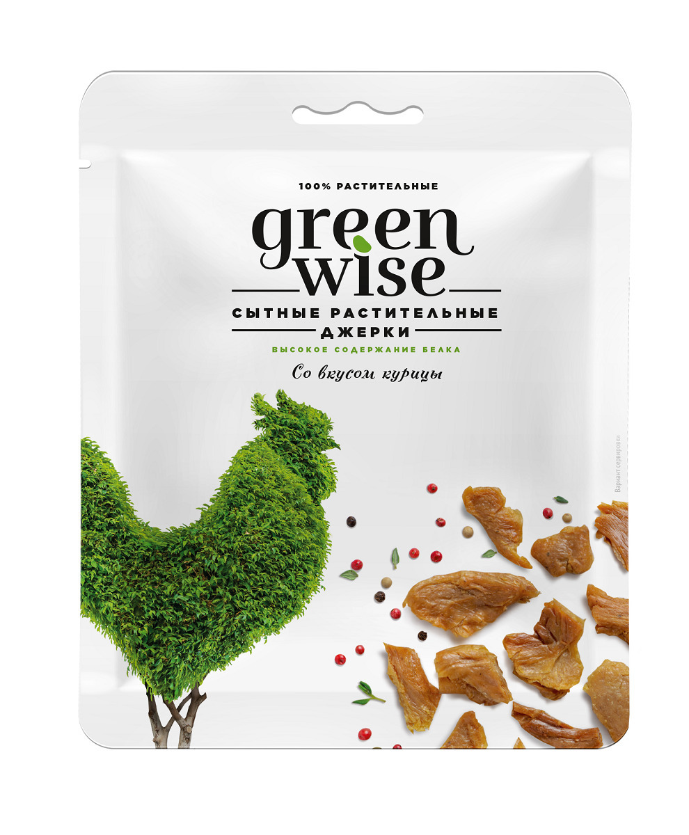 Plant-based chicken jerky "Greenwise", 36 g
