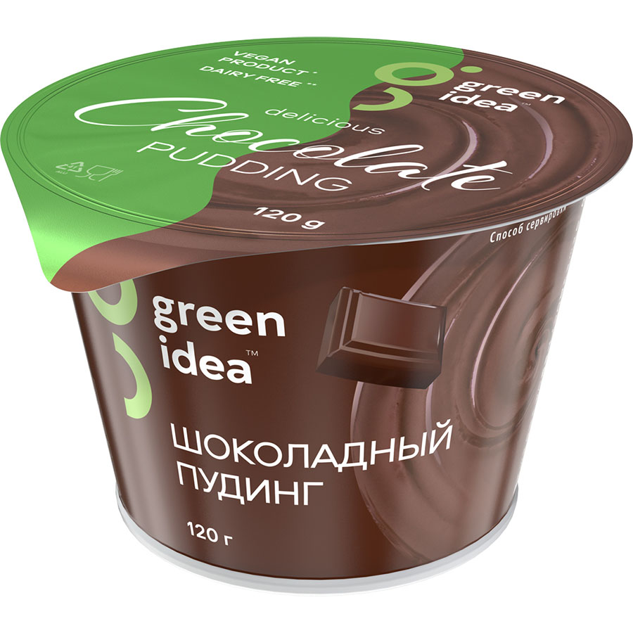 Pudding soy Green Idea with chocolate