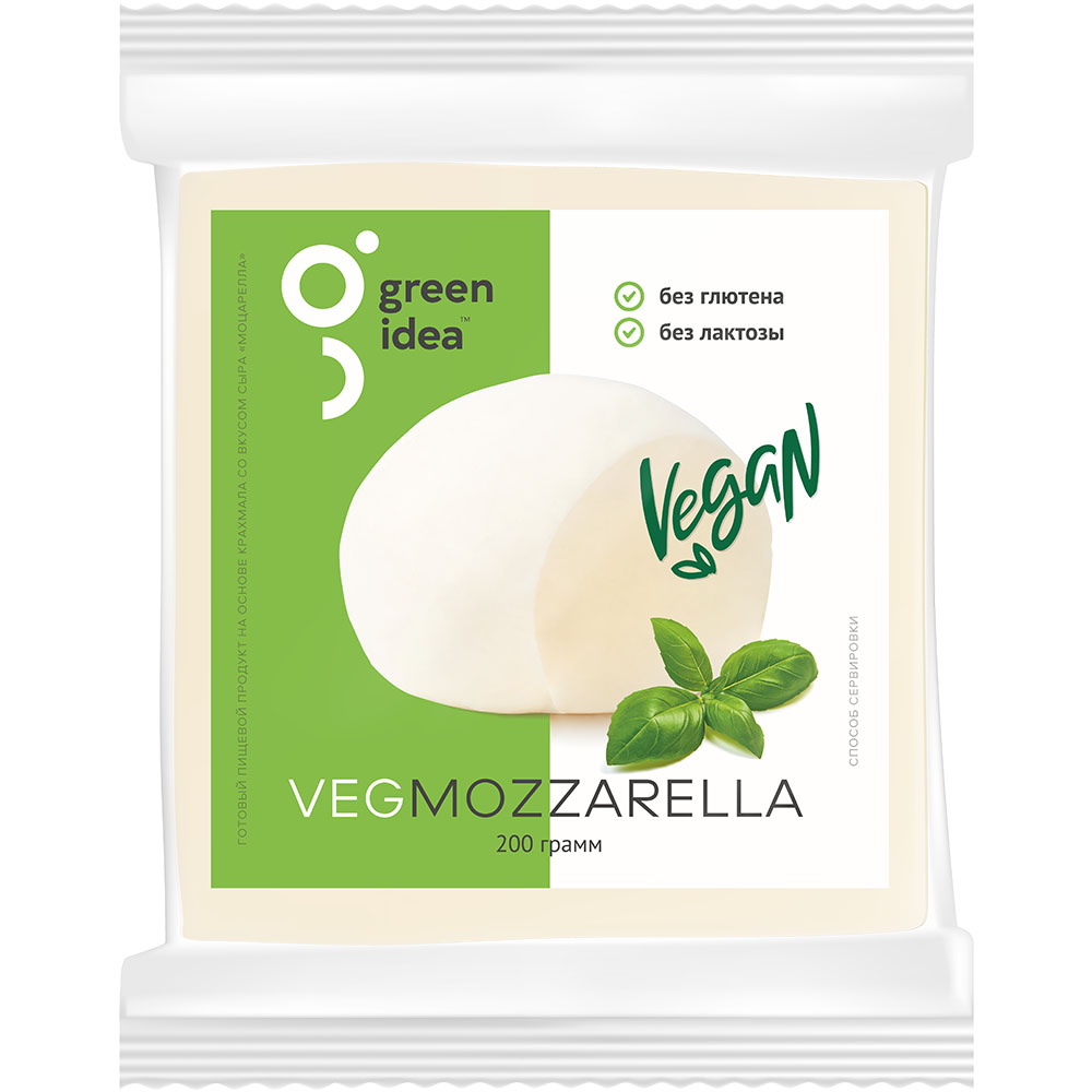 Сыр растительный Green Idea Моцарелла, кусок, 200 г